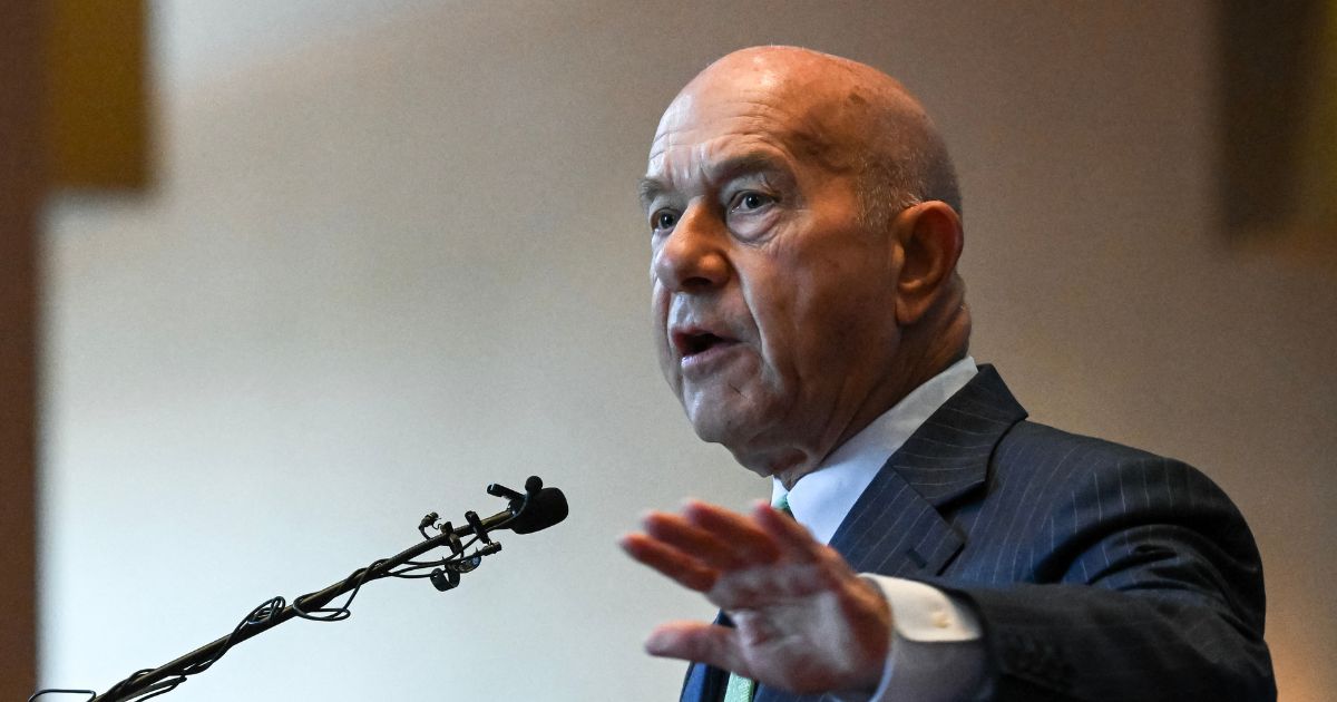 Houston Mayor John Whitmire speaks during a press conference on April 14, 2026, in Houston, Texas.