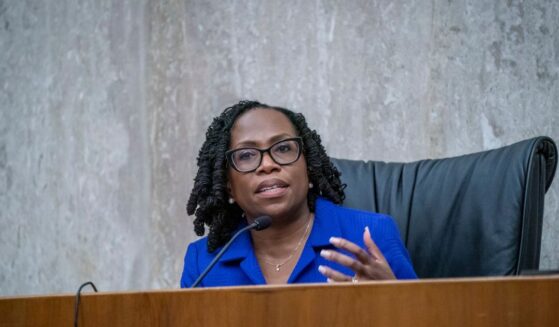 Supreme Court Justice Ketanji Brown Jackson gives a joint lecture at the Ceremonial Courtroom at the U.S. Courthouse on March 9, 2026, in Washington, D.C.