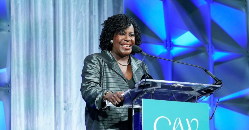 Philadelphia Mayor Cherelle Parker speaks on stage during 2025 Pennsylvania Conference For Women at Pennsylvania Convention Center on Sept. 25, 2025, in Philadelphia, Pennsylvania.