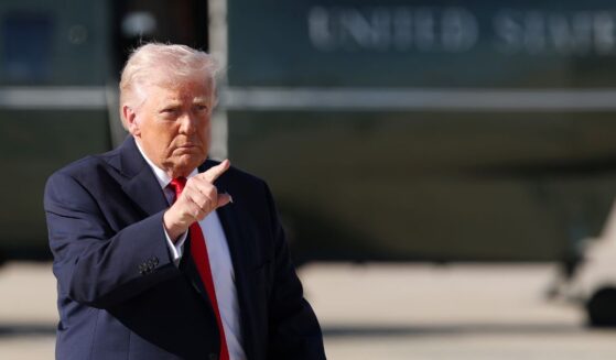 President Donald Trump walks to Air Force One on April 11, 2026, at Joint Base Andrews, Maryland.