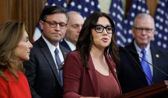Secretary of Labor Lori Chavez-DeRemer speaks alongside House Republican leadership at a news conference on Nov. 4, 2025, on Capitol Hill in Washington, D.C.