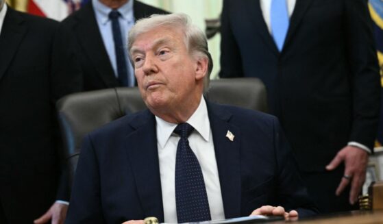 President Donald Trump is seen during a health care affordability event where he announced a deal with pharmaceutical company Regeneron to lower drug prices, in the Oval Office of the White House in Washington, D.C., on April 23, 2026.