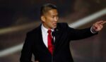 Hung Cao speaks on stage on the second day of the Republican National Convention at the Fiserv Forum on July 16, 2024, in Milwaukee, Wisconsin.