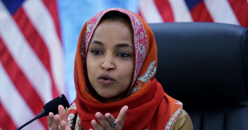 Rep. Ilhan Omar speaks during a hearing before the House Democratic Steering and Policy Committee at the U.S. Capitol on Feb. 12, 2026, in Washington, D.C.