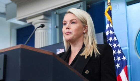 White House Press Secretary Karoline Leavitt speaks during the daily press briefing in the Brady Press Briefing Room at the White House on April 27, 2026, in Washington, D.C.