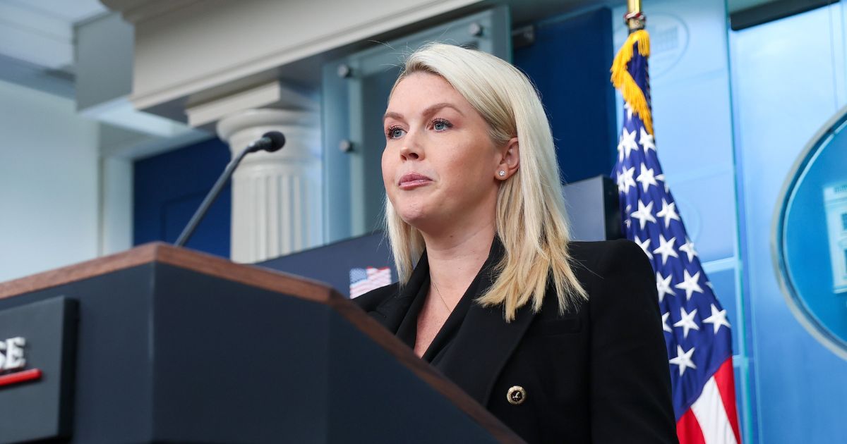White House Press Secretary Karoline Leavitt speaks during the daily press briefing in the Brady Press Briefing Room at the White House on April 27, 2026, in Washington, D.C.