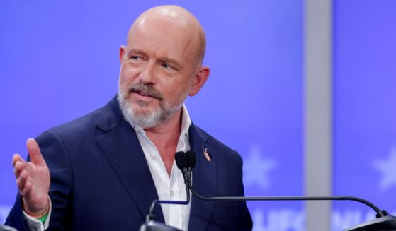 Steve Hilton, Republican gubernatorial candidate for California, speaks during a debate at KRON Studios in San Francisco, California, on April 22, 2026.