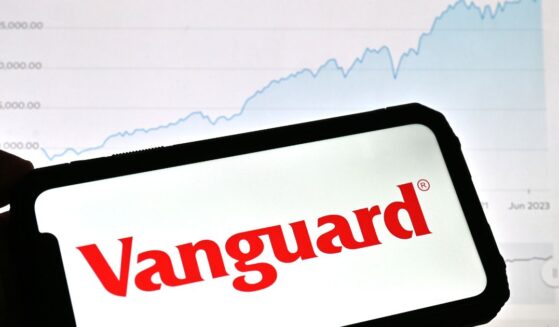 In this photo illustration a Vanguard logo is displayed on a smartphone on Jan. 13, 2024, in the United Kingdom.