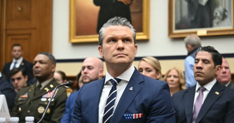 Secretary of War Pete Hegseth prepares to testify for a House Armed Services Committee hearing titled 
