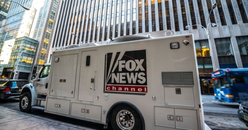 A Fox News Channel truck parked on a street in New York City on Jan. 24, 2014.