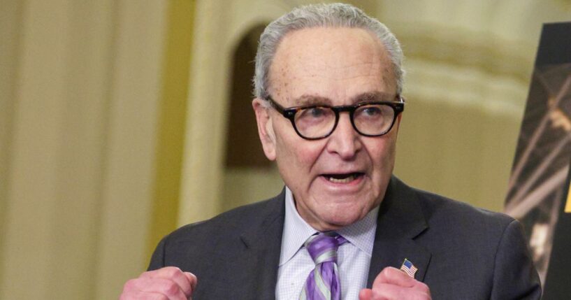 Conservatives gleefully roasted Senate Minority Leader Sen. Chuck Schumer, a New York Democrat, for claiming that the disgraced Southern Poverty Law Center defends democracy.