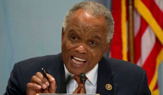 Rep. David Scott, a Georgia Democrat, gestures as he speaks on Capitol Hill in Washington, D.C., in a file photo from October 2015. Scott’s death was announced Wednesday. He was 80 and had recently filed to run for a 13th term.