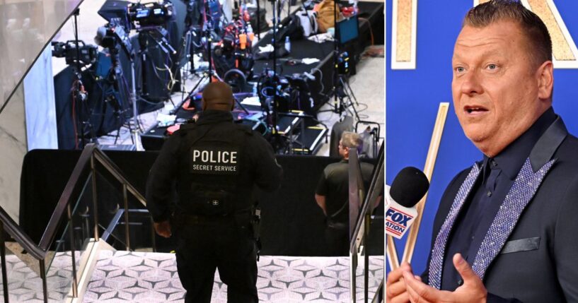 Jimmy Failla of Fox News, right, remarked on what he seemed to think was lax security at Saturday's White House Correspondents' Association dinner before shots rang out.