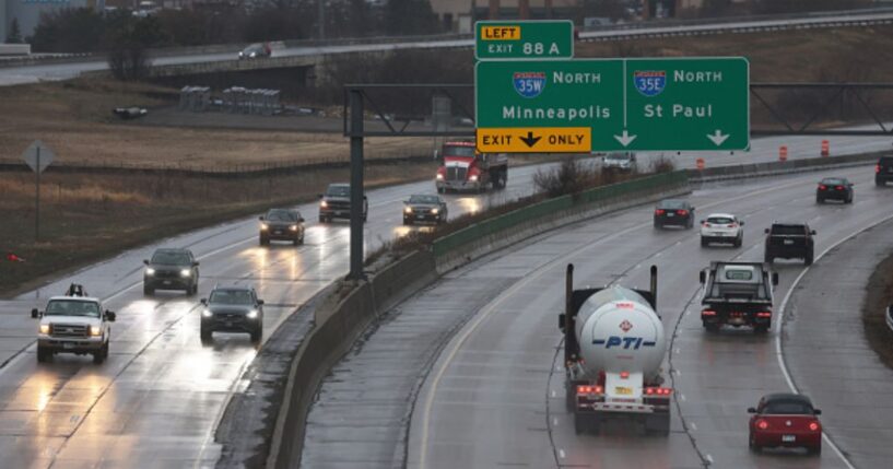 I-35 Highway in Burnsville, Minnesota on April 2, 2026.