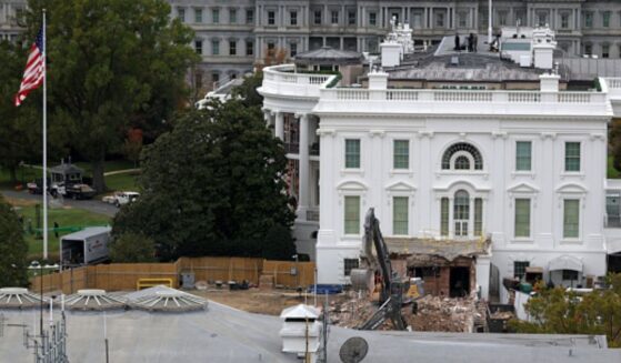 Demolished East Wing at the White House on October 28, 2026.