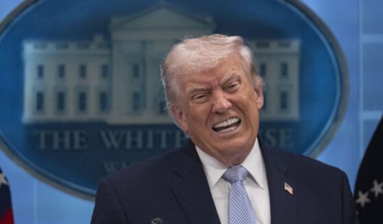 Trump speaks at a press conference held at the White House on April 6, 2026.