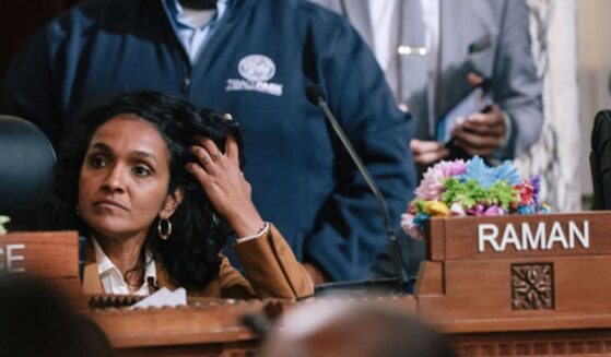 Councilwoman Nithya Raman sits at a dais on June 11, 2024.