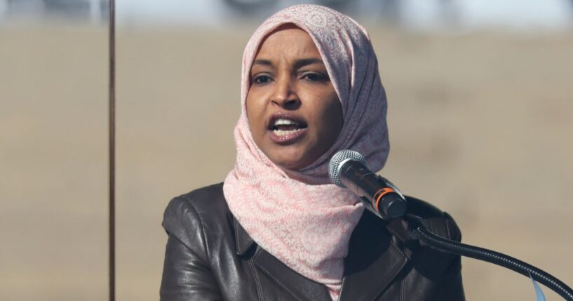 Congresswoman Ilhan Omar speaks onstage March 28 at a 