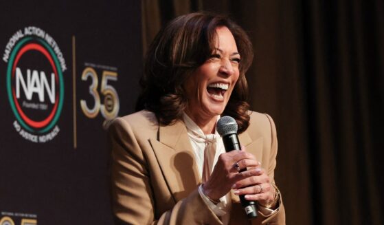 Former Vice President Kamala Harris cracked herself up with her jokes Friday at the National Action Network convention in New York.