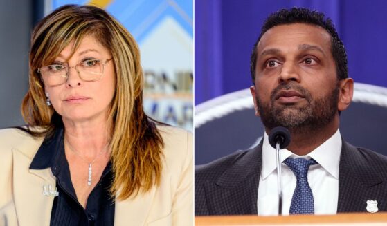 FBI Director Kash Patel, right, revealed the news to Fox News' Maria Bartiromo.