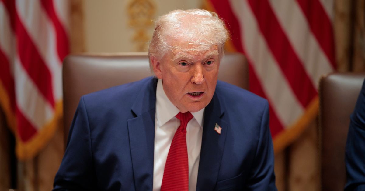 President Donald Trump speaks at a Cabinet meeting in the Cabinet Room of the White House on March 26, 2026 in Washington, DC.