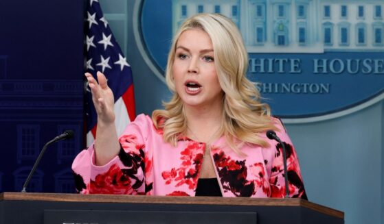 White House Press Secretary Karoline Leavitt answers questions during a news briefing at the James S. Brady Press Briefing Room of the White House on March 30, 2026 in Washington, DC.