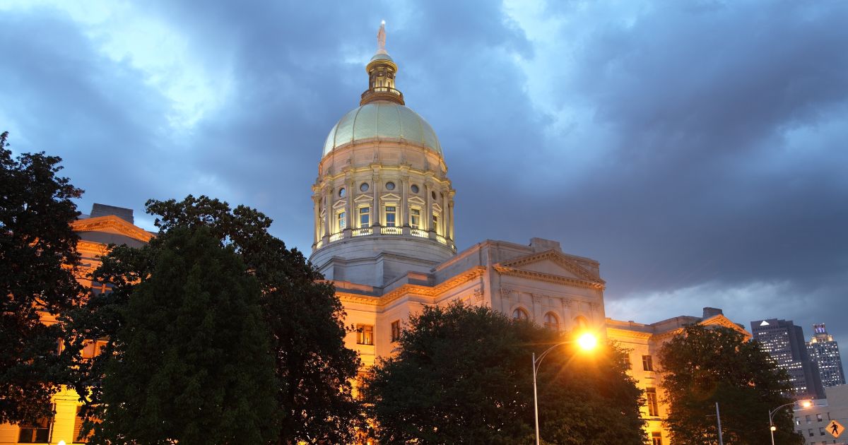 The Georgia State Capitol stands in Atlanta, Georgia.