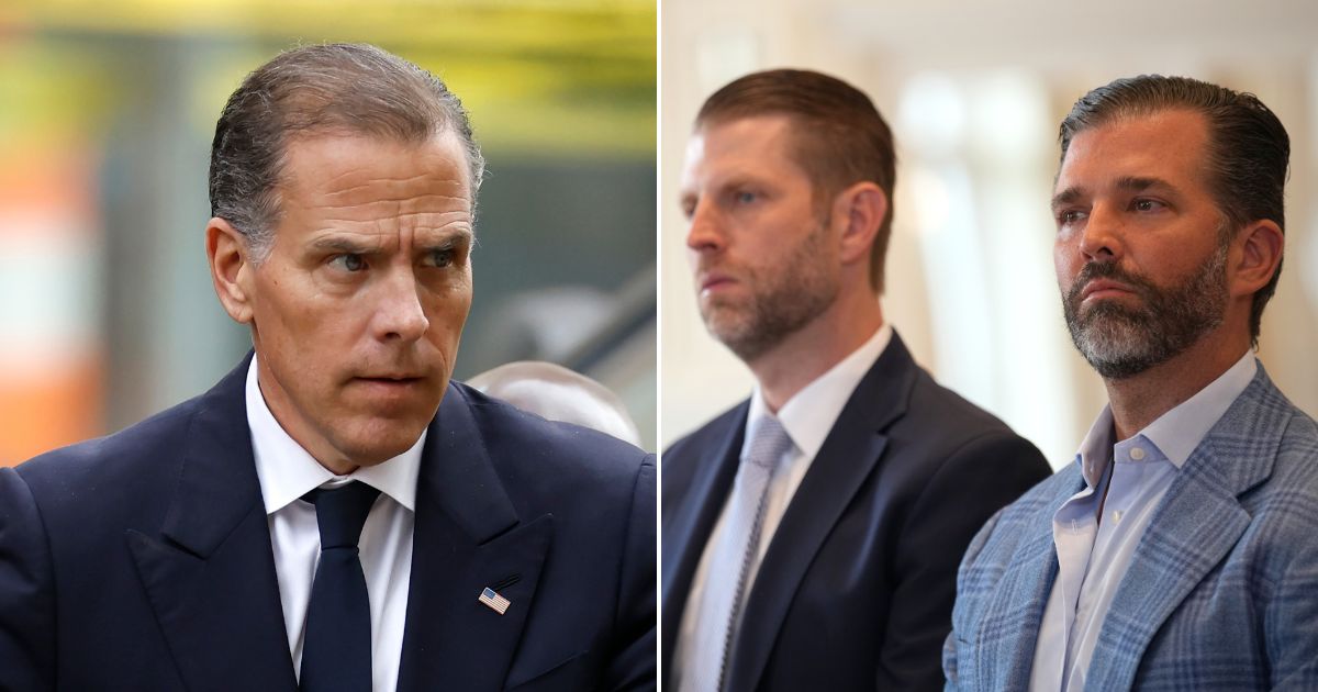 Hunter Biden's recent comments put him at odds with both Donald Trump Jr. and Eric Trump.
