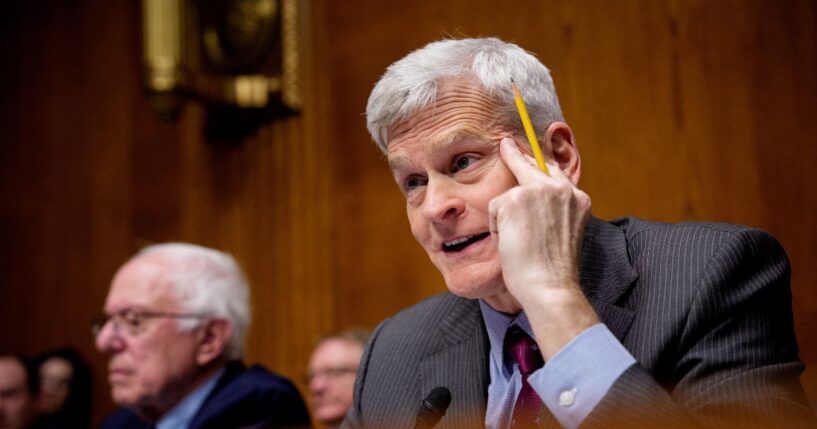 Chairman Sen. Bill Cassidy speaks during a nomination hearing for Dr. Casey Means for medical director in the Regular Corps of the Public Health Service and U.S. surgeon general during a hearing on Capitol Hill in Washington, DC on Feb. 25, 2026.