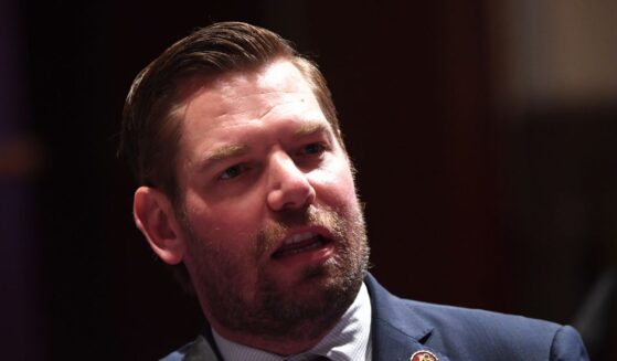 Rep. Eric Swalwell delivers remarks on Capitol Himm in Washington, DC on June 17, 2020.