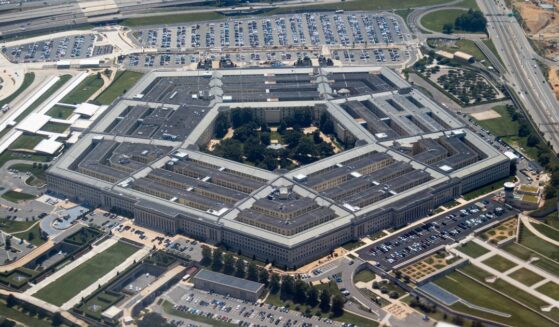 An aerial view of the Pentagon complex.