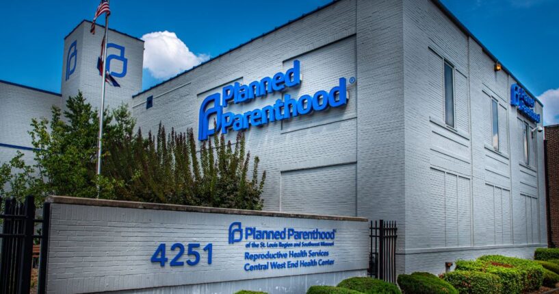 An abortion clinic stands in the sunlight in Saint Louis, Missouri, on Aug. 3, 2019.