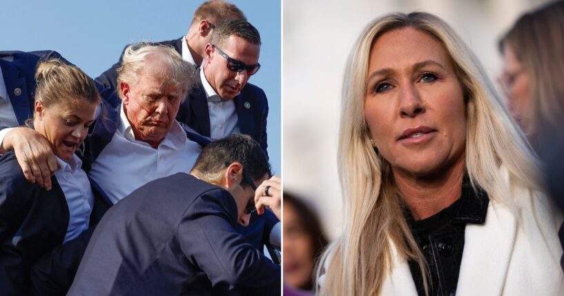 Majorie Taylor Greene shared a recent post suggesting the Butler assassination attempt on President Donald Trump's life was actually a hoax.