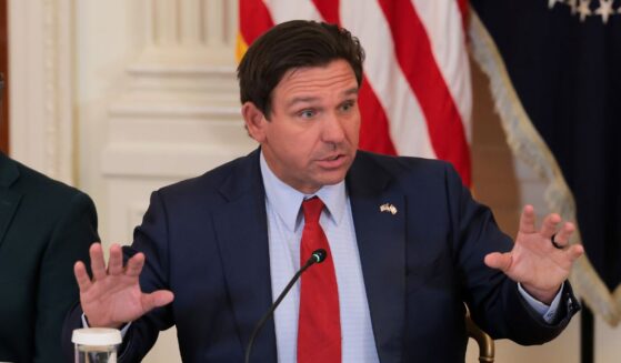 Florida Governor Ron DeSantis speaks at a roundtable discussion on college sports in the East Room of the White House on March 6, 2026.