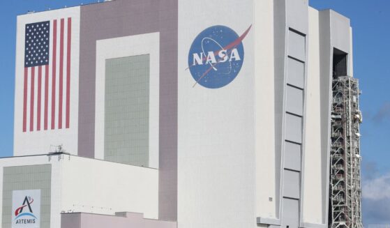 NASA's Vehicle Assembly Building is seen at the Kennedy Space Center in Cape Canaveral, Florida, in a file photo from April 17.