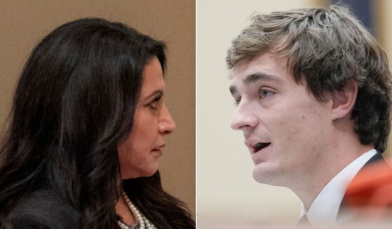 Nick Shirley, right, confronted several California state lawmakers over the bill, including Democratic state Sen. Susan Rubio, left, seen in a 2023 photo. Rubio denied authoring the legislation.