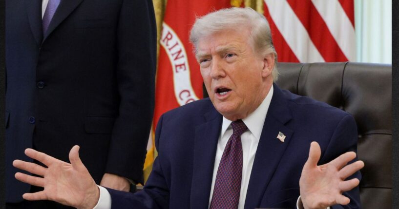 President Donald Trump laid out the consequences for any country supplying arms to Iran.