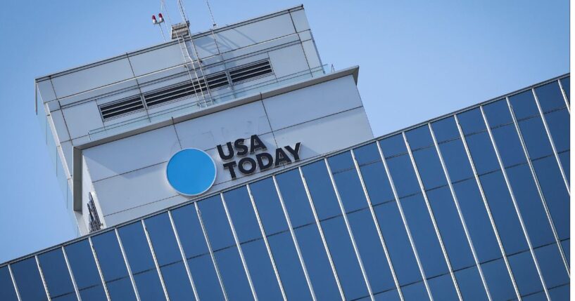 The USA Today headquarters building is seen in McLean, Virginia, in a 2022 file photo.