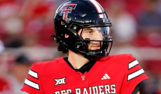 Texas Tech Raiders quarterback Brendan Sorsby passes during the Texas Tech Spring Game at Jones AT&T Stadium on April 17 in Lubbock, Texas.