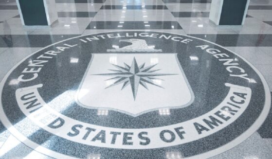 The seal of Central Intelligence Agency is pictured in the in the lobby of the agency's headquarters building in Langley, Virginia, in September 2022.