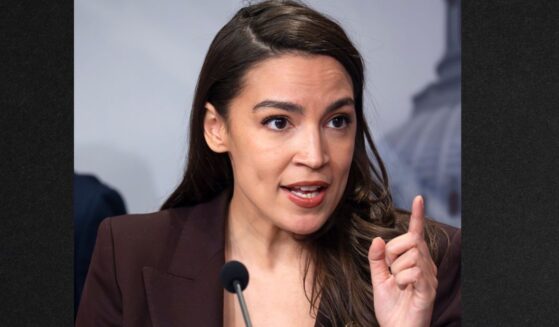New York Rep. Alexandria Ocasio Cortez, seen in a March photo, spoke Sunday at Atlanta's Ebenezer Baptist Church, which is pastored by her fellow Democrat, Rep. Raphael Warnock.