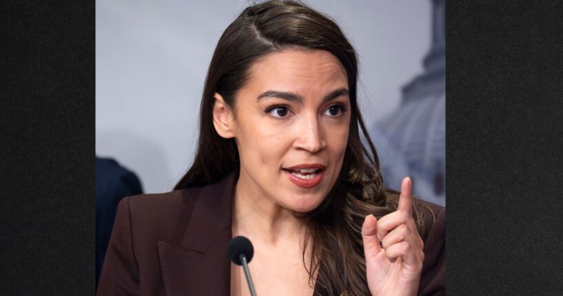 New York Rep. Alexandria Ocasio Cortez, seen in a March photo, spoke Sunday at Atlanta's Ebenezer Baptist Church, which is pastored by her fellow Democrat, Rep. Raphael Warnock.