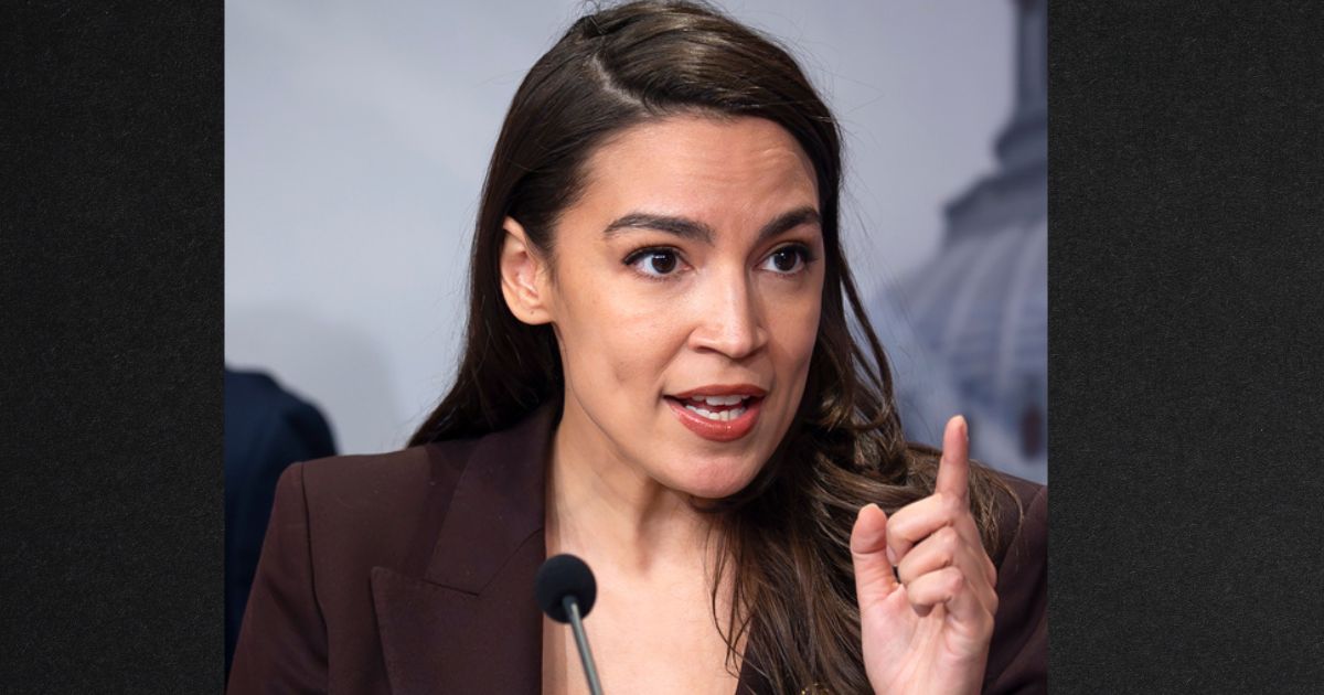 New York Rep. Alexandria Ocasio Cortez, seen in a March photo, spoke Sunday at Atlanta's Ebenezer Baptist Church, which is pastored by her fellow Democrat, Rep. Raphael Warnock.