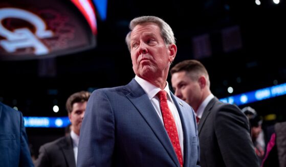 Georgia Gov. Brian Kemp walks through the CNN Spin Room ahead of a CNN Presidential Debate on June 27, 2024, in Atlanta, Georgia.
