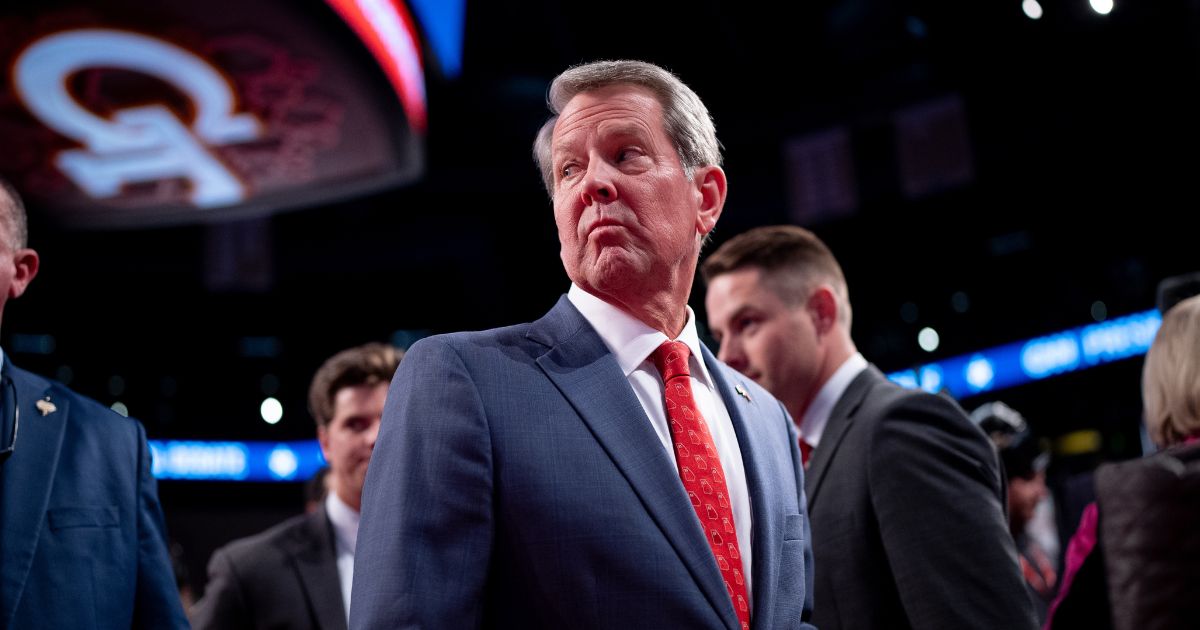 Georgia Gov. Brian Kemp walks through the CNN Spin Room ahead of a CNN Presidential Debate on June 27, 2024, in Atlanta, Georgia.