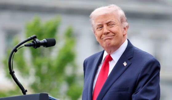 President Donald Trump gives a speech during the State Arrival Ceremony on the South Lawn on day two of the State Visit of King Charles III and Queen Camilla to the United States of America, on April 28, 2026, in Washington, D.C.