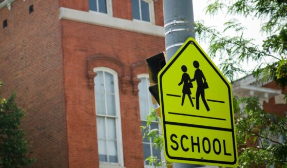 A children crossing road sign in Philadelphia.