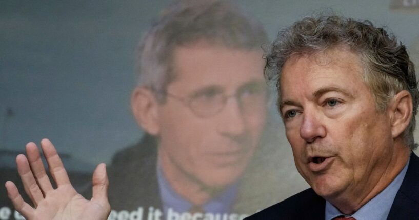 Sen. Rand Paul questions Dr. Anthony Fauci, director of the National Institutes of Allergy and Infectious Diseases, during a Senate Committee on Health, Education, Labor and Pensions hearing about the federal response to monkeypox, on Sept. 14, 2022, in Washington, D.C.