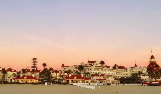 A historic beachfront hotel in the city of Coronado.