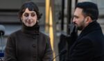 Zohran Mamdani is sworn in as New York City mayor as his wife Rama Duwaji looks on at City Hall on Jan. 1, 2026, in New York City.